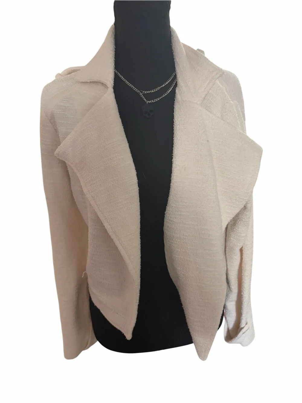 cupcakes & cashmere Cream Draped Open Cardigan